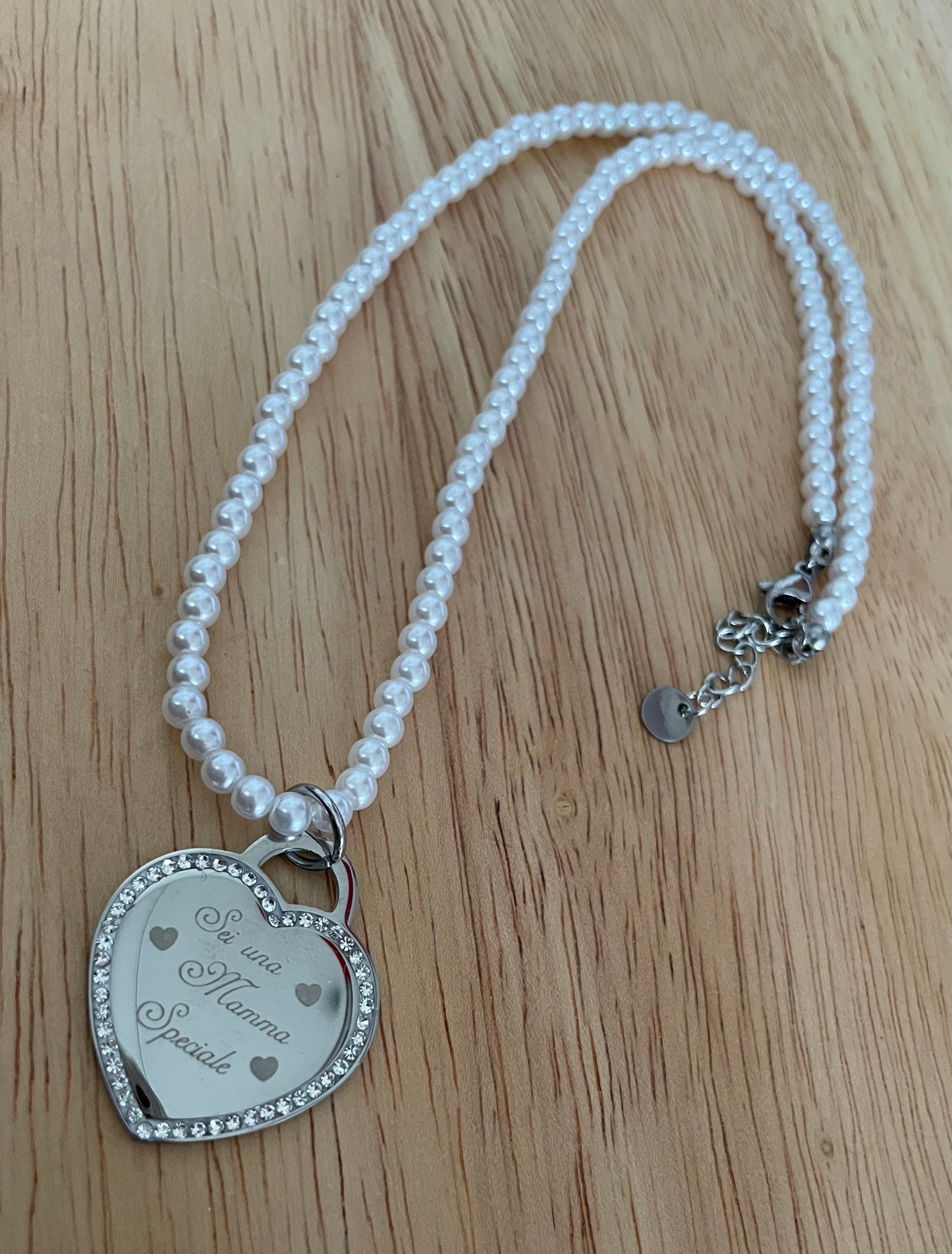 Collana perle dedica mamma