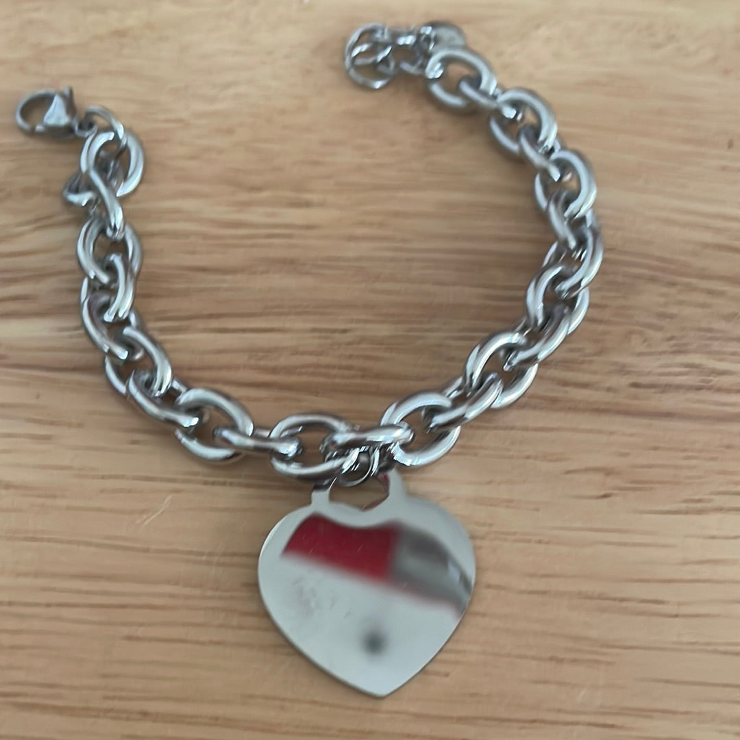 Bracciale catena grande cuore