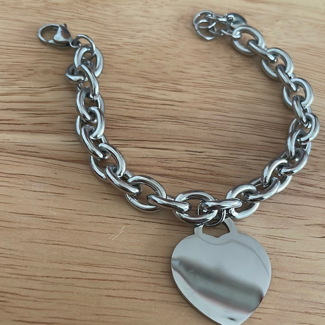 Bracciale catena grande cuore