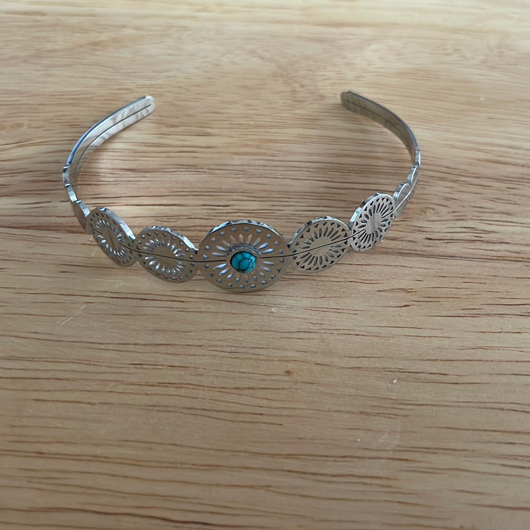 Bracciale perla azzurra