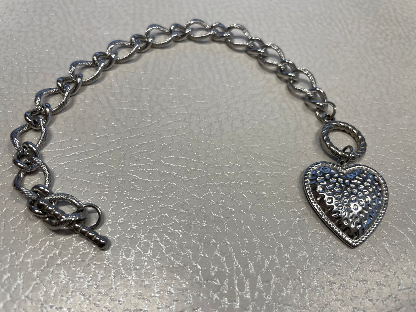 Bracciale acciaio con cuore